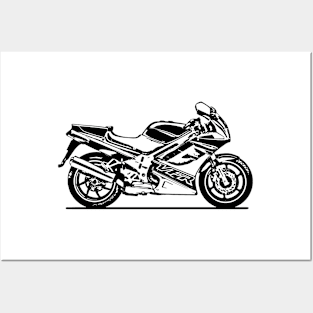 VFR750 Motorcycle Sketch Art Posters and Art